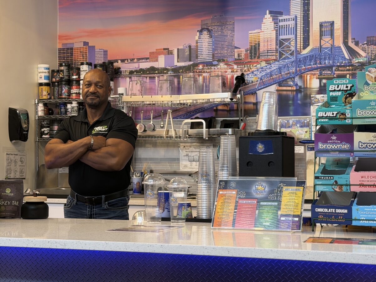 The smoothie bar inside First Coast Nutrition