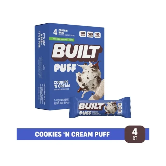 Built Puff Cookies 'N Cream Box